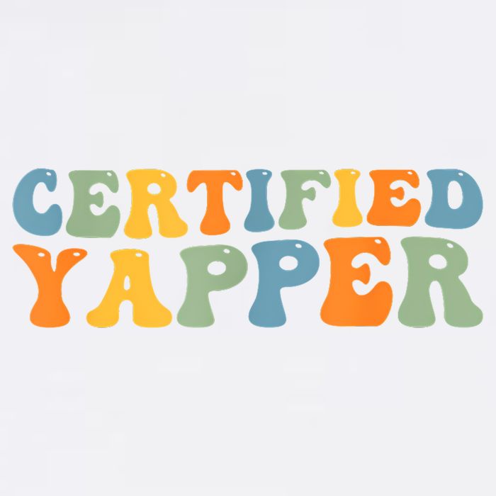 Groovy Professional Yapper Funny Joke For Certified Yapper Garment-Dyed Sweatshirt