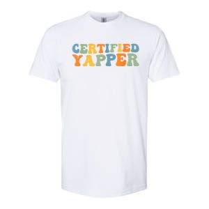 Groovy Professional Yapper Funny Joke For Certified Yapper Softstyle CVC T-Shirt