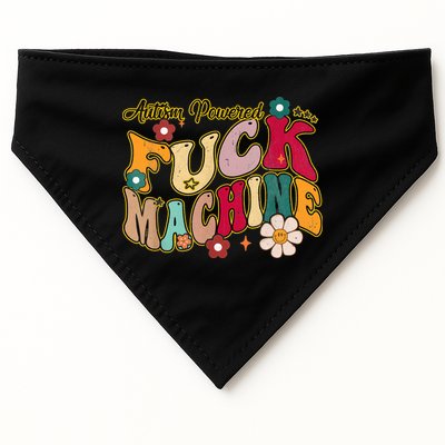 Groovy Quotes Autism Powered Fuck Machine Funny USA-Made Doggie Bandana