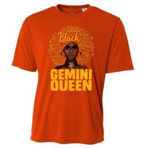 Gemini Queen Black Woman Afro Natural Hair African American Cooling Performance Crew T-Shirt