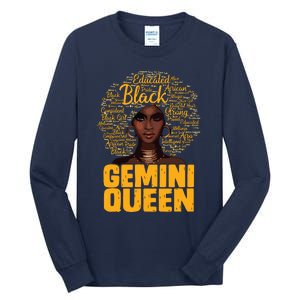 Gemini Queen Black Woman Afro Natural Hair African American Tall Long Sleeve T-Shirt