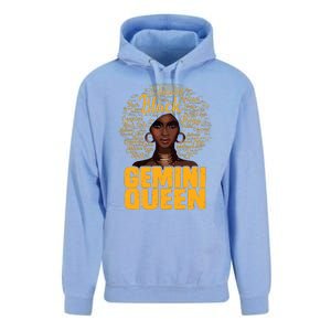 Gemini Queen Black Woman Afro Natural Hair African American Unisex Surf Hoodie