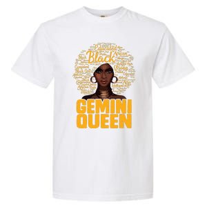 Gemini Queen Black Woman Afro Natural Hair African American Garment-Dyed Heavyweight T-Shirt