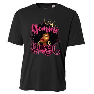 Gemini Queen Birthday Afro Black Zodiac Birthday Cooling Performance Crew T-Shirt