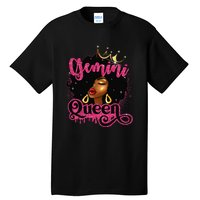 Gemini Queen Birthday Afro Black Zodiac Birthday Tall T-Shirt