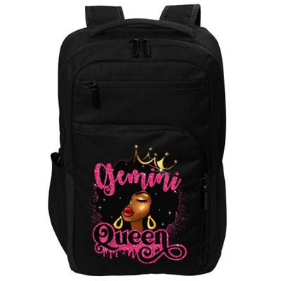 Gemini Queen Birthday Afro Black Zodiac Birthday Impact Tech Backpack