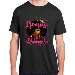 Gemini Queen Birthday Afro Black Zodiac Birthday Adult ChromaSoft Performance T-Shirt