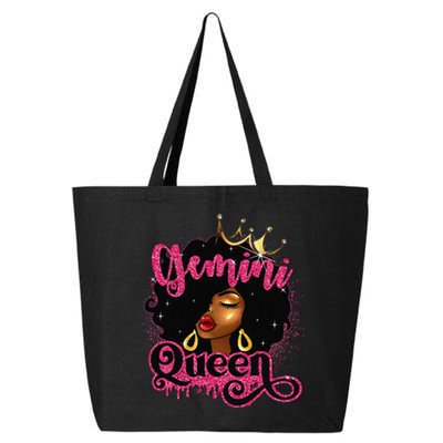 Gemini Queen Birthday Afro Black Zodiac Birthday 25L Jumbo Tote