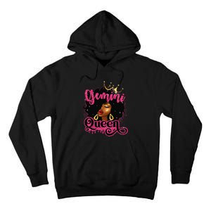 Gemini Queen Birthday Afro Black Zodiac Birthday Tall Hoodie