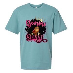 Gemini Queen Birthday Afro Black Zodiac Birthday Sueded Cloud Jersey T-Shirt