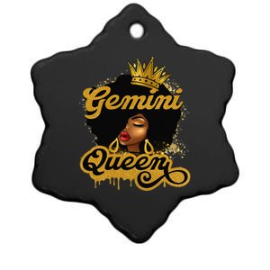 Gemini Queen Birthday Afro Woman Black Queen Zodiac Ceramic Star Ornament