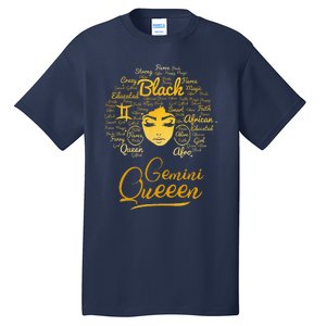 Gemini Queen Black Queen Birthday Gifts Zodiac Women Tall T-Shirt