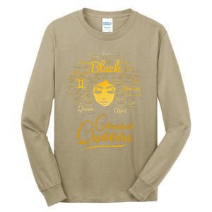 Gemini Queen Black Queen Birthday Gifts Zodiac Women Tall Long Sleeve T-Shirt