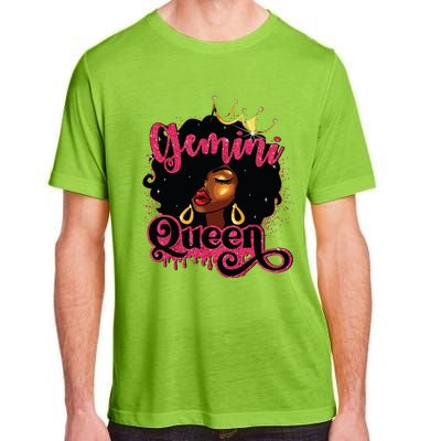 Gemini Queen Birthday Afro Girl Black Zodiac Birthday Adult ChromaSoft Performance T-Shirt