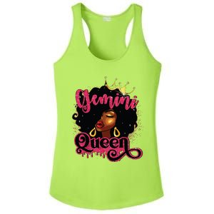 Gemini Queen Birthday Afro Girl Black Zodiac Birthday Ladies PosiCharge Competitor Racerback Tank