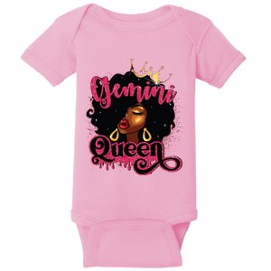 Gemini Queen Birthday Afro Girl Black Zodiac Birthday Baby Bodysuit