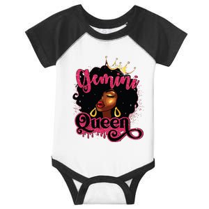 Gemini Queen Birthday Afro Girl Black Zodiac Birthday Infant Baby Jersey Bodysuit