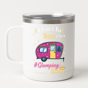 Glamping Queen Camping Grandma Gift 12 oz Stainless Steel Tumbler Cup