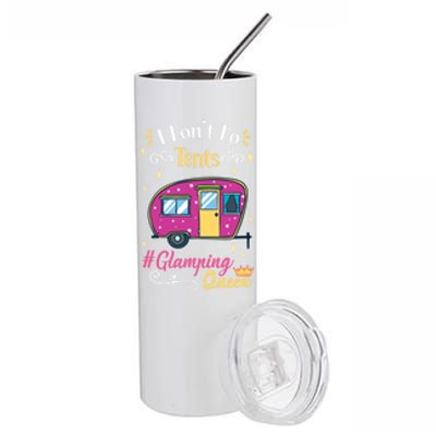 Glamping Queen Camping Grandma Gift Stainless Steel Tumbler