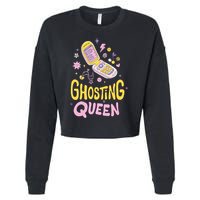 Ghosting Queen Cellphone Cropped Pullover Crew
