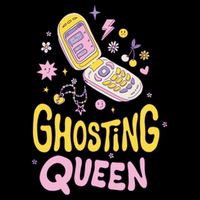 Ghosting Queen Cellphone Cropped Pullover Crew