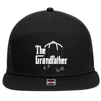 Grandfather Quote Design for Grandfathers 7 Panel Mesh Trucker Snapback Hat