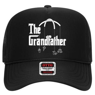 Grandfather Quote Funny Design For Grandpas High Crown Mesh Back Trucker Hat