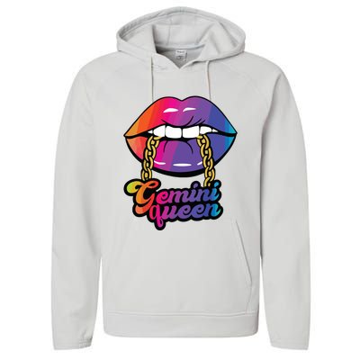 Gemini Queen Funny Performance Fleece Hoodie