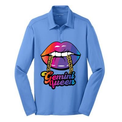 Gemini Queen Funny Silk Touch Performance Long Sleeve Polo