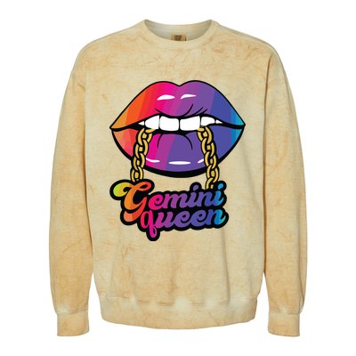 Gemini Queen Funny Colorblast Crewneck Sweatshirt