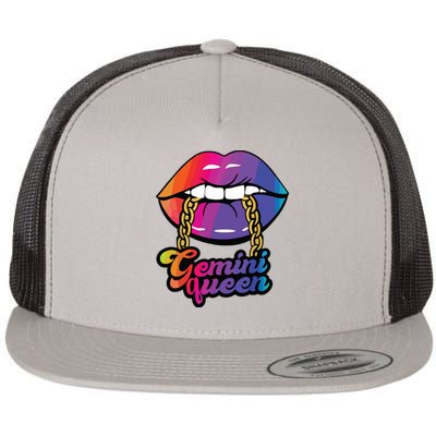 Gemini Queen Funny Flat Bill Trucker Hat