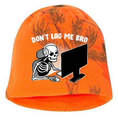 Gaming Quote Halloween Skeleton Gamers Respawn Gift Kati - Camo Knit Beanie