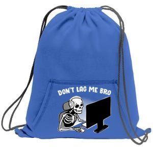 Gaming Quote Halloween Skeleton Gamers Respawn Gift Sweatshirt Cinch Pack Bag