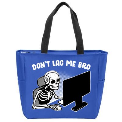 Gaming Quote Halloween Skeleton Gamers Respawn Gift Zip Tote Bag