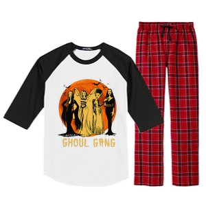 Goth Queens Halloween Ghoul Gang Horror Bride Frankenstein Raglan Sleeve Pajama Set