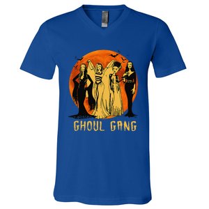 Goth Queens Halloween Ghoul Gang Horror Bride Frankenstein V-Neck T-Shirt