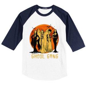 Goth Queens Halloween Ghoul Gang Horror Bride Frankenstein Baseball Sleeve Shirt