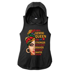 Gemini Queen I Am Stronger Birthday Gift For Gemini Zodiac Ladies PosiCharge Tri-Blend Wicking Draft Hoodie Tank