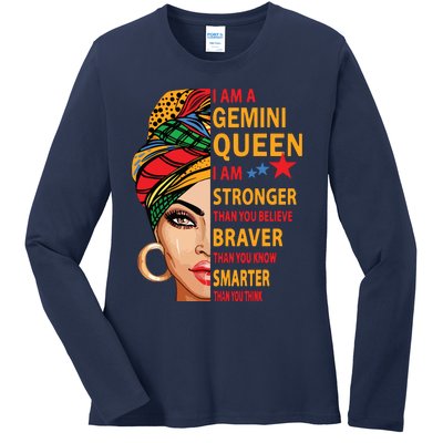 Gemini Queen I Am Stronger Birthday Gift For Gemini Zodiac Ladies Long Sleeve Shirt