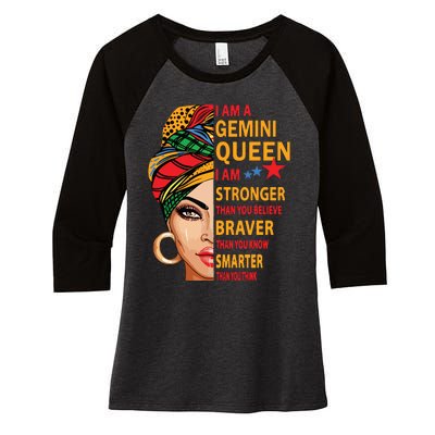 Gemini Queen I Am Stronger Birthday Gift For Gemini Zodiac Women's Tri-Blend 3/4-Sleeve Raglan Shirt