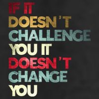 Gym Quote If It DoesnT Challenge You Fitness Motivation 7 Panel Mesh Trucker Snapback Hat