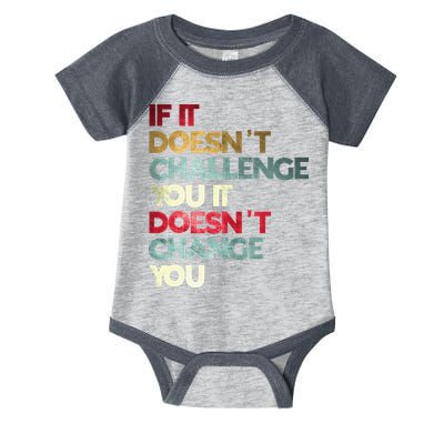 Gym Quote If It DoesnT Challenge You Fitness Motivation Infant Baby Jersey Bodysuit