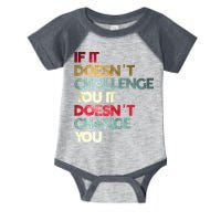Gym Quote If It DoesnT Challenge You Fitness Motivation Infant Baby Jersey Bodysuit