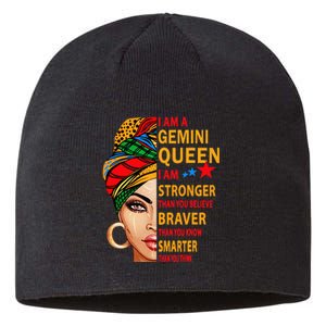 Gemini queen I am stronger birthday gift for Gemini zodiac Sustainable Beanie