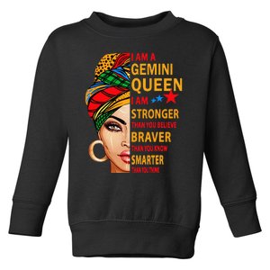 Gemini queen I am stronger birthday gift for Gemini zodiac Toddler Sweatshirt