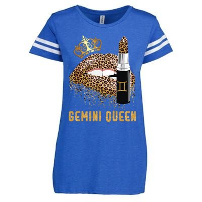 Gemini Queen Leopard Lips Gemini Enza Ladies Jersey Football T-Shirt