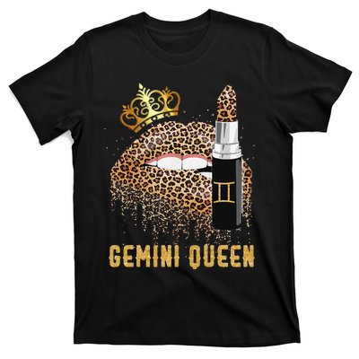 Gemini Queen Leopard Lips Gemini T-Shirt