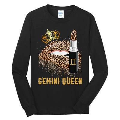 Gemini Queen Leopard Lips Gemini Tall Long Sleeve T-Shirt