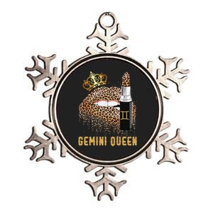 Gemini Queen Leopard Lips Gemini Metallic Star Ornament