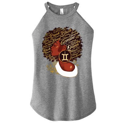 Gemini Queen Sweet As Candy Birthday Gift For Black Women Women’s Perfect Tri Rocker Tank